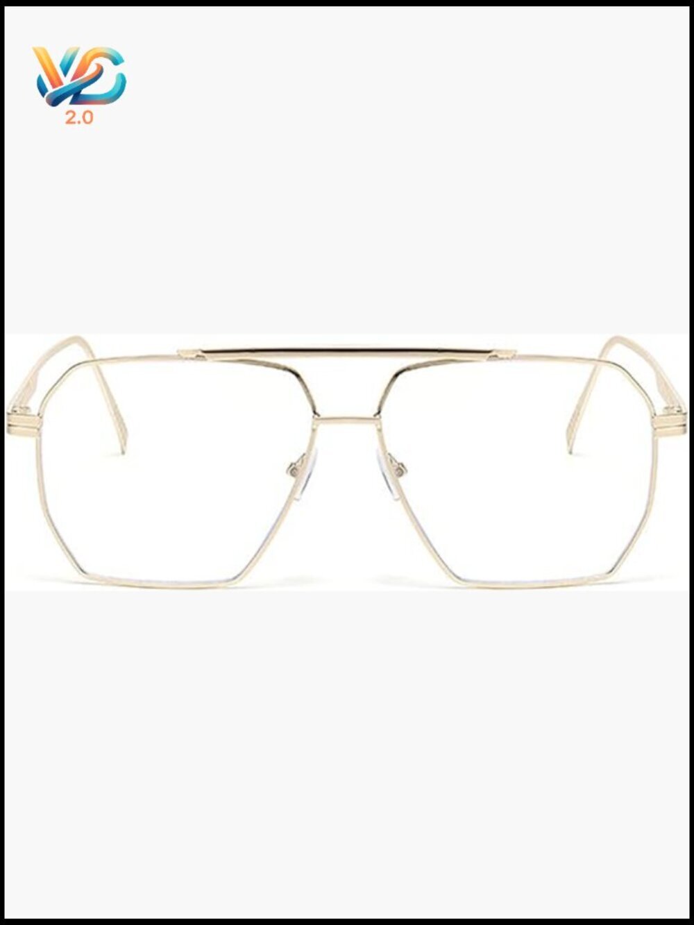 Retro Oversized Square Sunglasses Vintage Pilot Classic Metal UV Protection